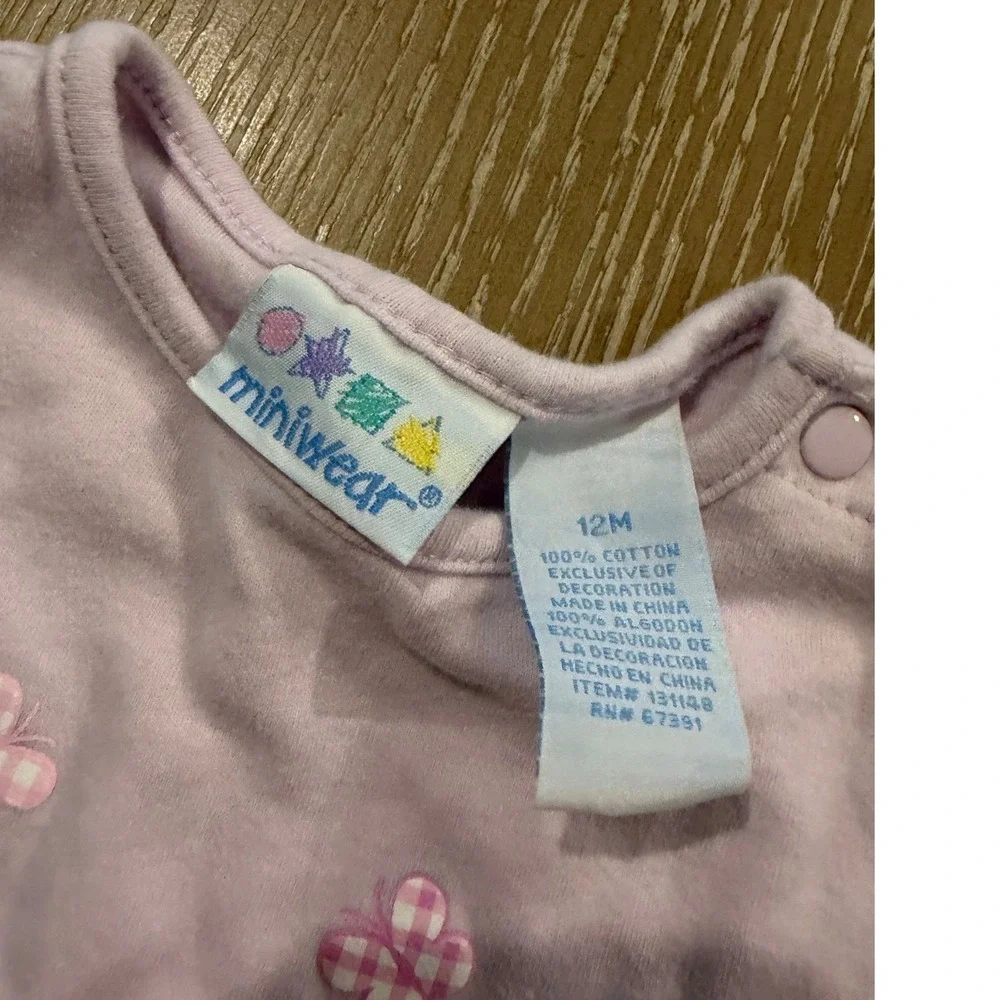 Baby Girls Pink Romper Outfit Lot Ralph Lauren Little English Miniwear 12M 4PC